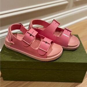 AUTHENTIC GUCCI MINI DOUBLE G PASTEL PINK G Sandals 38